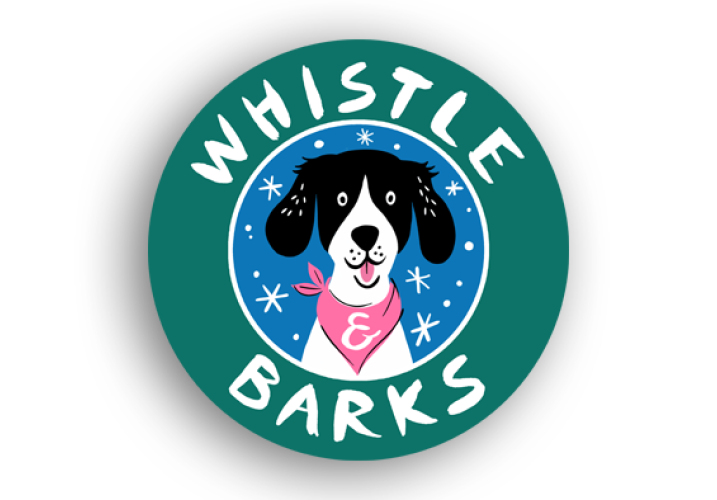 Whistle and Barks Logo, Luxury Dog Accessories