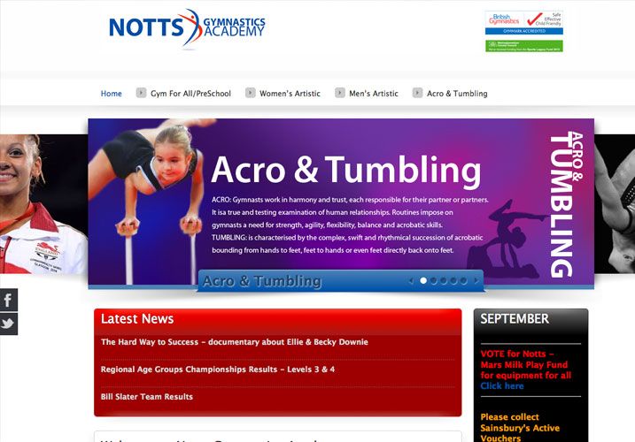 Notts Gymnastics Website